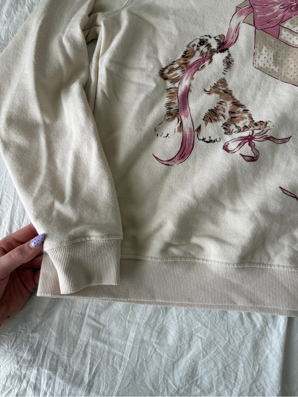 MAEVE ANTHROPOLOGIE Animal Friends Crew Neck Sweatshirt Long Sleeve Pullover XS - Picture 4 of 7